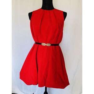 XL Rewind Red Bubble Hem Bottom Girls Dress Holiday Father Daughter Dance V-day